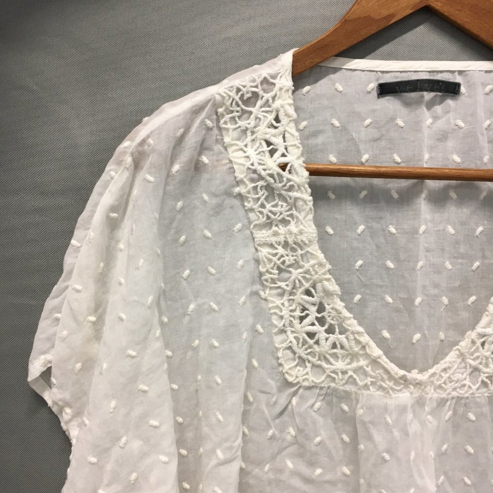 Boho-Style Cotton Top by Velvet | Size Medium
